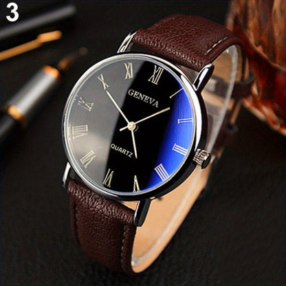 Hot New Men's Watch Roman Numerals Fashion Trend Business Casual Men's Watch Male, Ideal choice for Gifts