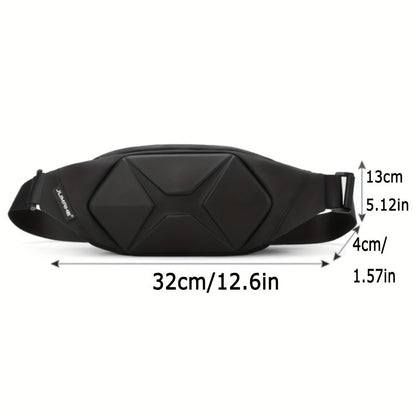 1pc Men's New Fashion Hard Shell Bag, Chest Bag Outside Crossbody Bag, Sports Bag Casual Fanny Backpack