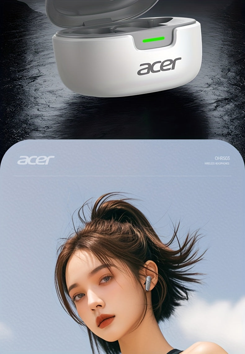 30 ժամյա անլար ականջակալներ Acer OHR503 Mini Sport անլար ականջակալներ | Անլար ստերեո, երկար 30 ժամյա սպասման ռեժիմ, աղմուկի մարում, հարմարավետ կրելու համար | Համընդհանուր չափս, վերջին մոդել, հպումային կառավարում