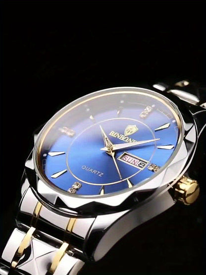 BINBOND Luxury Fashion Calendar Waterproof Women's Quartz Watch