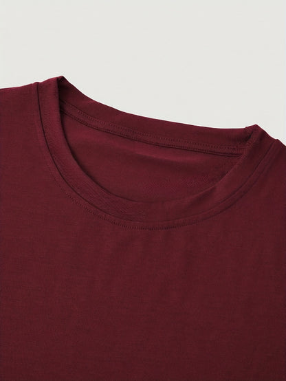 Men's Heavyweight 180gsm Cotton T-Shirt - Dark Gray Crew Neck Tee with Bold "Boston" Print, All-Season Everyday & Formal Shirt for Men - Machine Washable Luxury Casual Top, Versatile Clothing, Modern Design, Premium Fabric, S