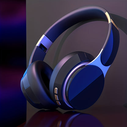 1pc Retro Style Wireless Headphones with HiFi Sound, Foldable & Portable Design, Built-in Radio, Condenser Mic, Button Control, Compatible with Cellphones, Ideal for Gaming, Exercise, Home Use - 5.3 Chip, Type-C Charging, Non