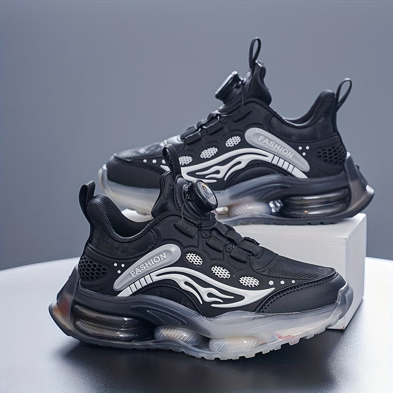 New Youngsters's Fashion Casual Sports Shoes Outdoor Running Shoes with Rotating Buttons and Soft Soles
