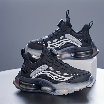 New Youngsters's Fashion Casual Sports Shoes Outdoor Running Shoes with Rotating Buttons and Soft Soles