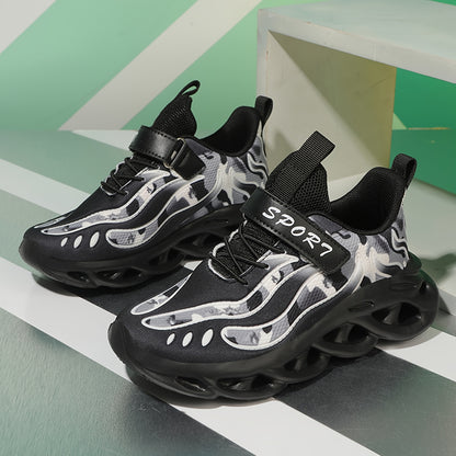 Casual Mesh Sneakers for Boys And Girls with a Three-Dimensional Pattern, Featuring a Low-Top Design with And an EVA Sole, Perfect for Stylish Sports Activities.