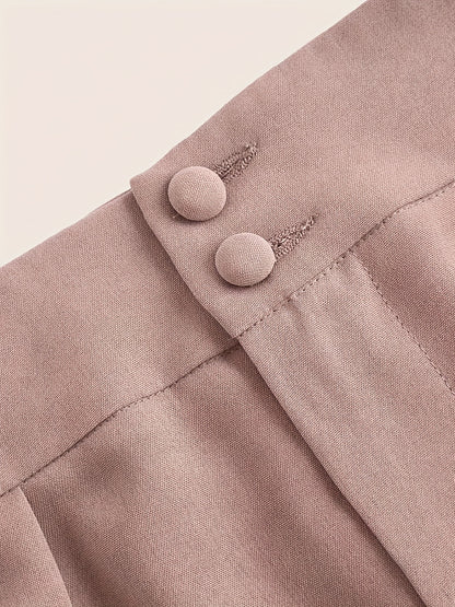 Two-piece Set of High-waisted Wide-leg Pants