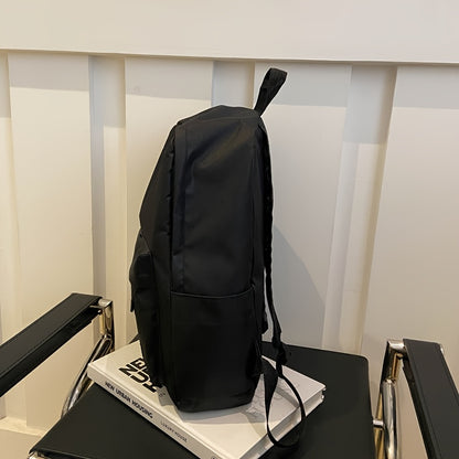 1pc Large Capacity Foldable Backpack - Lightweight Business Laptop Bag with Zipper Closure, Adjustable Shoulder Straps (Up to 50cm), Spacious Main Compartment - Durable Polyester Backpack for Men, Professionals, Students - Tr