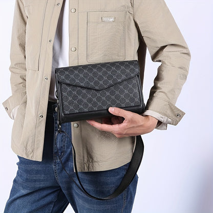 Men‘S Classic Square Single Shoulder Bag, Envelope Bag, College Bag, Ideal Gifts for Father Husband Boyfriend