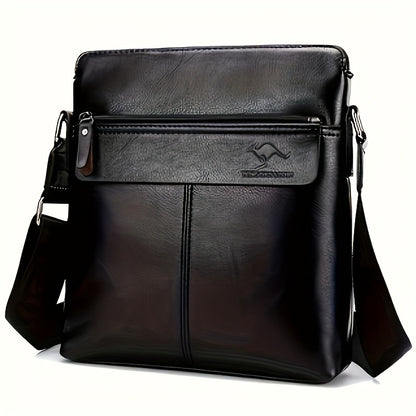 1pc Large Capacity Men'S Shoulder Bag - Adjustable Crossbody Sling with Multiple Compartments, Brown Business & Casual Bag for Work, Travel, Everyday Use - Unique Gift for Him, Birthday, Christmas, Work Shoulder Bag, Sophisti