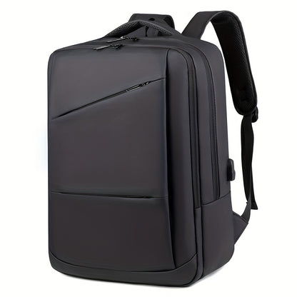 Stylish Men's Business Backpack - Large Capacity, Multi-Layer with Zippers, Durable Oxford Material, Perfect for Daily Commute & School