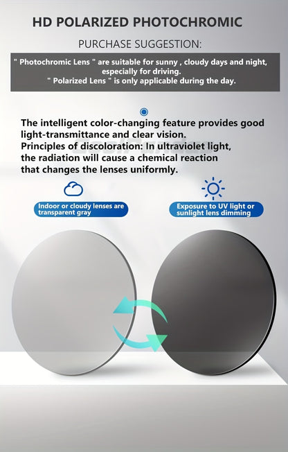 Coolpandas Brand Top Photochromic Glasses for Men And Women, Polarized Chameleon Glasses for Outdoor Sports, Fishing, Driving Goggles with Anti-Glare Features.