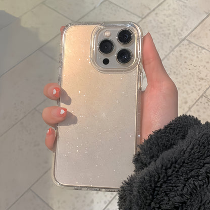 2025 New Luxury Bling Glitter Clear Phone Case for iPhone 16 15 14 13 12 11 Pro Max X XR XS Plus Shockproof Transparent Soft Cover