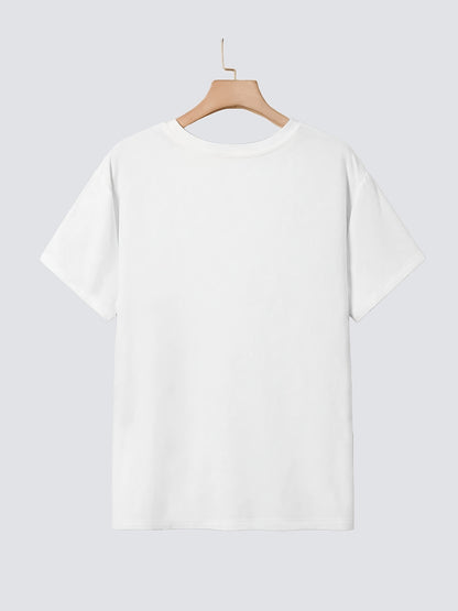 Women's Casual Semi-Sheer T-Shirt with Bold "NEW YORK U.S.A." Letter Print - Round Neck, Medium Stretch, Machine Washable, All-Season Comfort Fit, Ladies T Shirts, Relaxed Fit Top, Trendy Graphic Tee, Mediumstretch Fabric