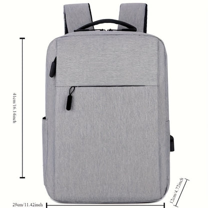 Durable Oxford Fabric Backpack with Adjustable Straps, Multiple Compartments & USB Charging Port - Ideal for Travel, Business, Hiking & Outdoor Adventures, Backpack for Travel