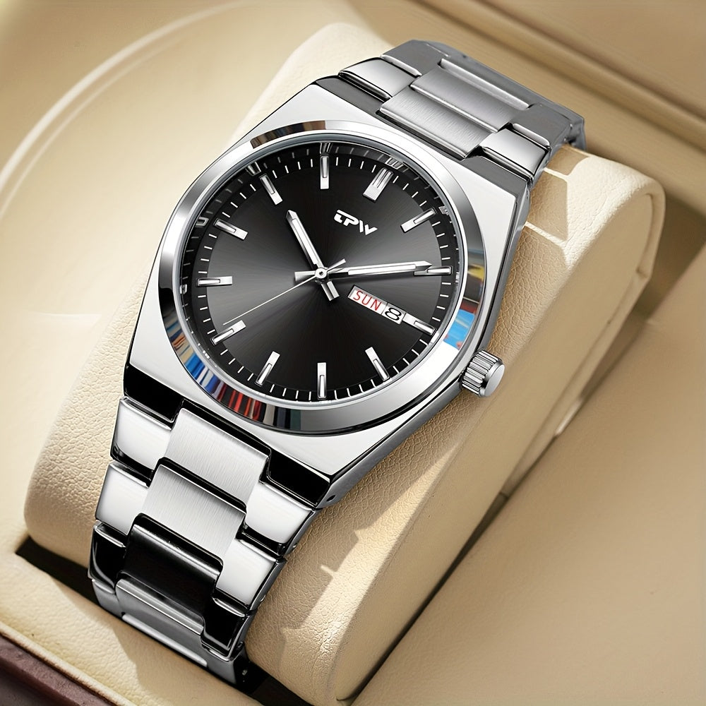 TPW Brand Men's Fashion Luminous Calendar Week Multifunctional Quartz Watch Men's Gifts