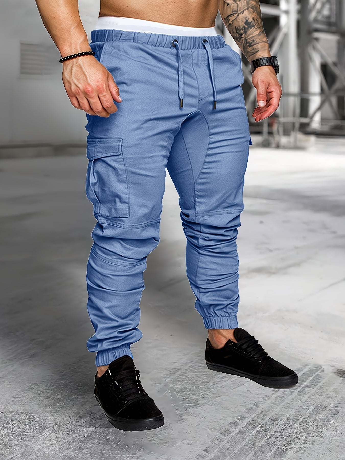 Men's Cargo Pants Outdoor Hiking Multi-Pocket Utility Long Trousers, Casual Style, For All Seasons