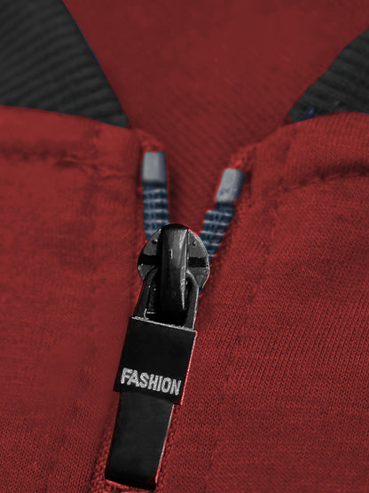 Men's Casual Fashion Suit Set - Polyester, Stand Collar Zip-Up Jacket & Drawstring Pants for Spring/Fall