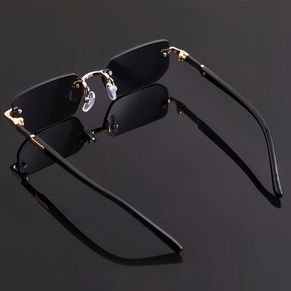 1pc Men'S Square Frame Fashion Glasses - Black PC Lenses with Mirror Finish, Lightweight Plastic Frame for Casual & Hip-Hop Style, Everyday Decorative Eyewear, Hip Hop Accessories, Stylish Accessory, Modern Aesthetic