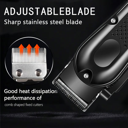 USB Rechargeable Electric Hair Clippers | Professional Home Barber | Portable Hair Trimmer | Black Design | Stylish Hair Cutting Tool | Modern Hair Clipper | Compact Hair Trimmer