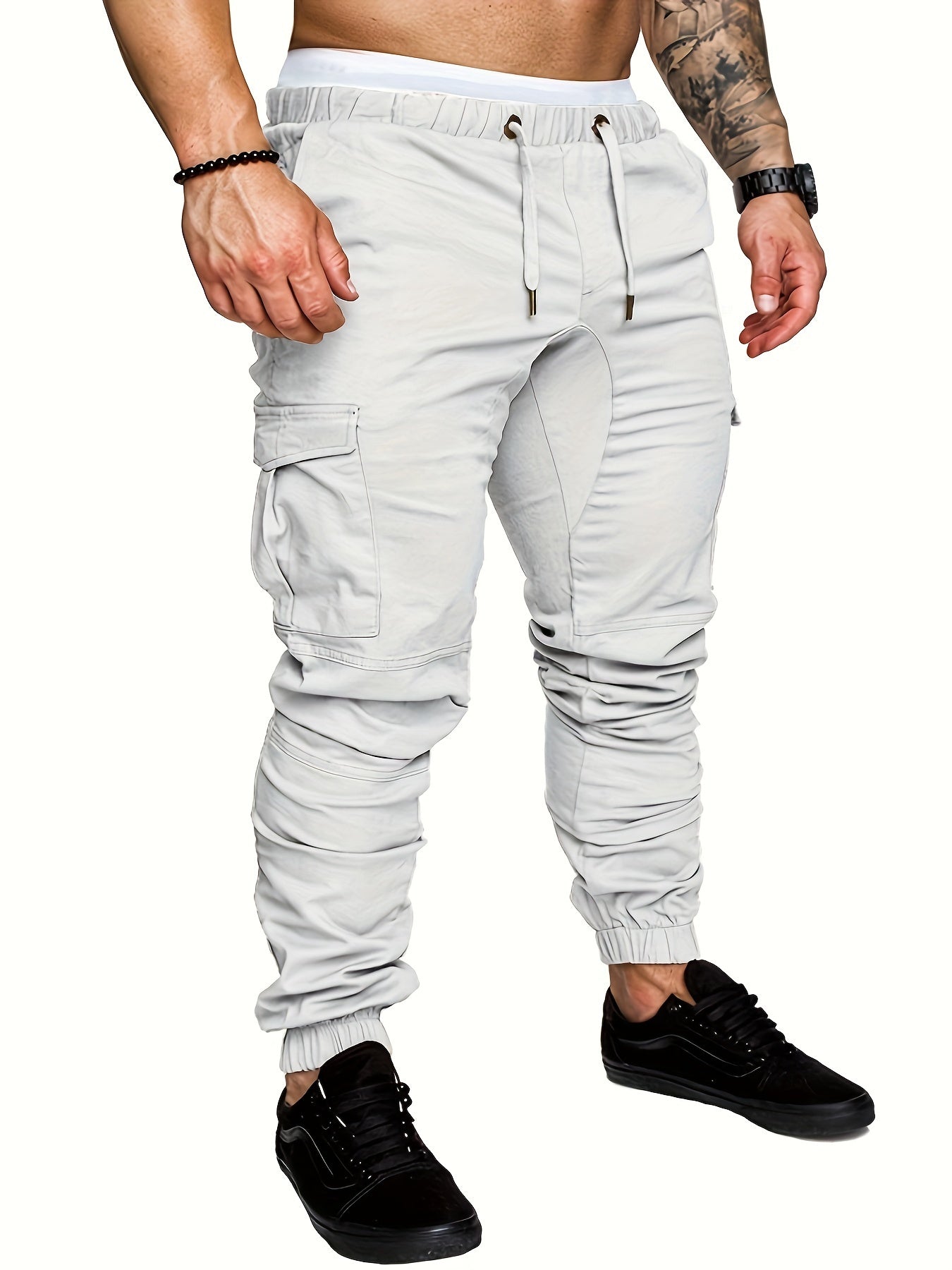 Men's Cargo Pants Outdoor Hiking Multi-Pocket Utility Long Trousers, Casual Style, For All Seasons