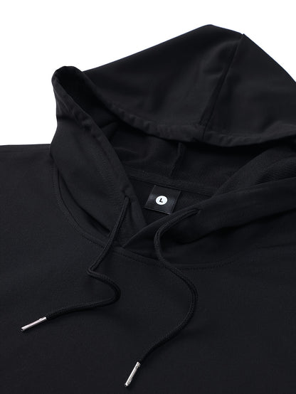 Men's Long Sleeve Hooded Sweatshirt + Threaded Sweatpants Set Spring and Autumn Solid Color Pullover Regular Long Sleeve T-shirt and Pants Belt Drawstring Casual Sports Trousers Two-piece Set