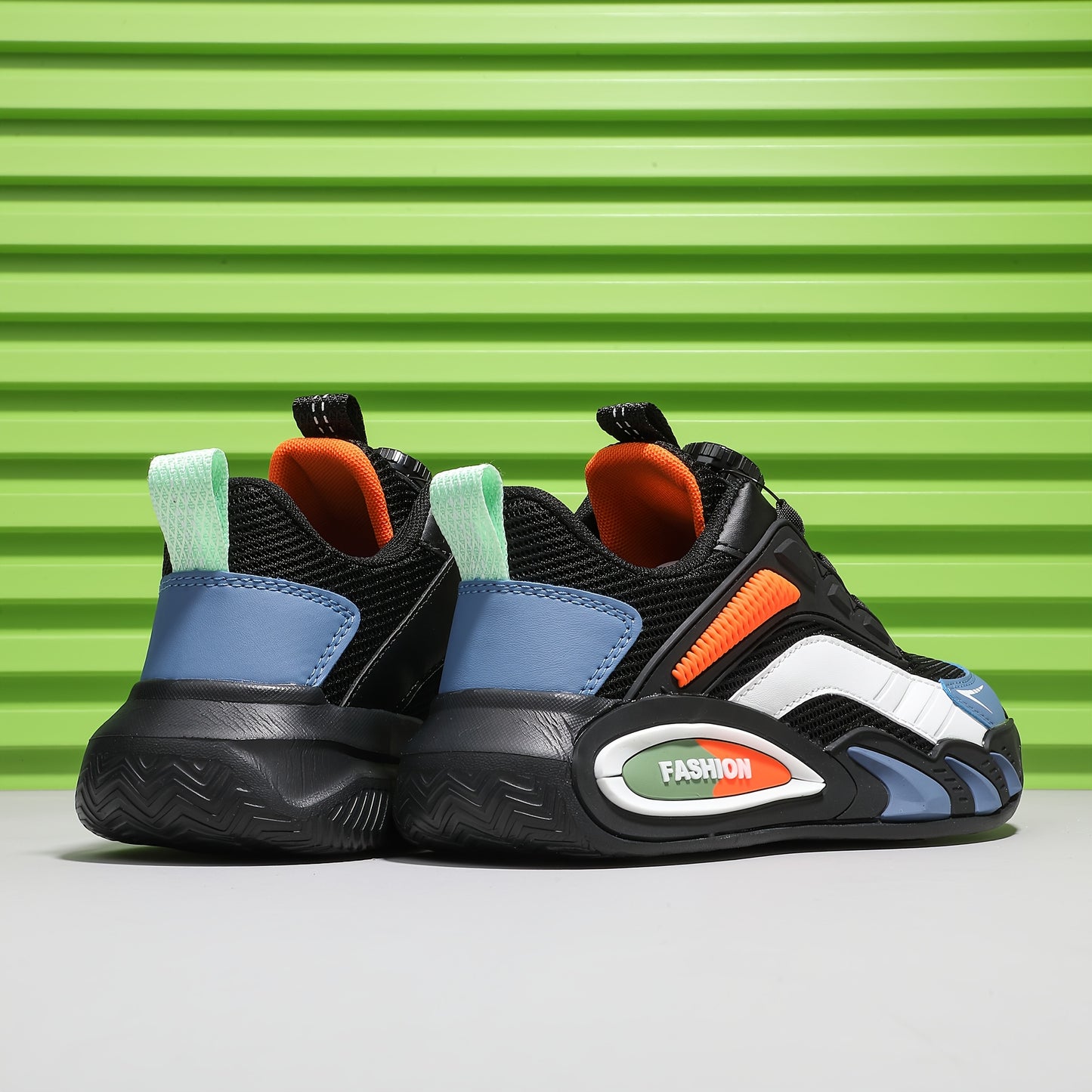 Casual Cool Low Top Sneakers With Rotating Button For Boys, Breathable Shock-absorbing Running Shoes For Spring Summer Autumn