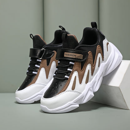 2025 New Boys' Sneakers - Breathable Quick-Dry Synthetic, Durable Low-Top Lace-Up Shoes with Closure, Stylish Striped Design for Outdoor, Running & Casual Wear, All-Season Comfort, Shoes for Girls, Running Footwear, Modern Sn