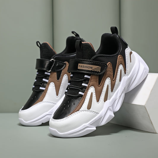 2025 New Boys' Sneakers - Breathable Quick-Dry Synthetic, Durable Low-Top Lace-Up Shoes with Closure, Stylish Striped Design for Outdoor, Running & Casual Wear, All-Season Comfort, Shoes for Girls, Running Footwear, Modern Sn