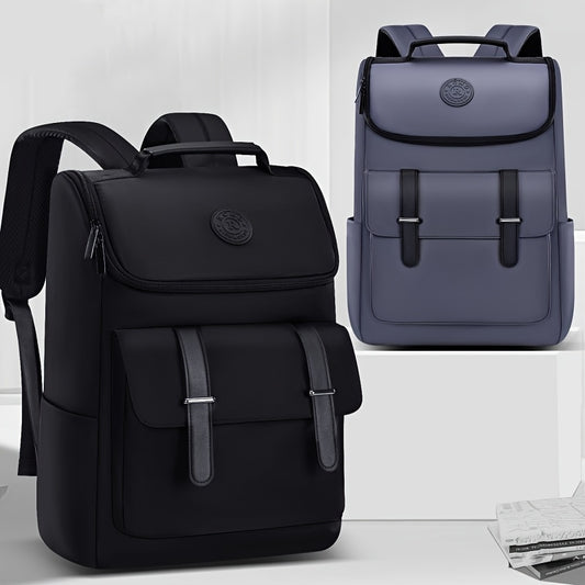 Men'S Large Capacity Laptop Backpack - Soft Shell, Durable & Easy to Clean, Multi-Functional Casual Business Travel Bag with Zipper Closure, Hand Washable, Commute Essentials | Casual Style | Zippered Closure
