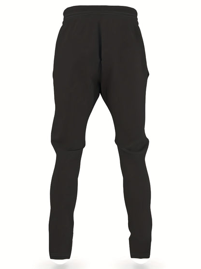 Men's Casual Fashion Round Neck Sweatshirt & Joggers Set - Polyester, Machine Washable, Printed Design for Spring/Fall