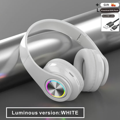 Wireless Earphones, Multi-Color LED Lights, Comfortable Foldable Earphones, SD Card Slot, School/Tablet/Pc/Phone/Birthday/Christmas/Travel Gifts. Popular Wireless Earphones, Head Mounted Wireless Earphones, And Foldable Earbu