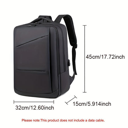 Stylish Men's Business Backpack - Large Capacity, Multi-Layer with Zippers, Durable Oxford Material, Perfect for Daily Commute & School