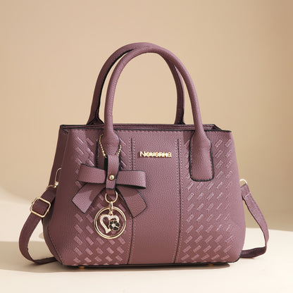 Gift for Mom, Stylish Large Capacity Crossbody Bag with Embroidery, Shoulder or Diagonal Carry Women's Handbag, Fashionable Tote Bag for Family, Perfect Gift for Mother
