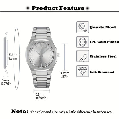 PLADEN Fashion Brand High-end Solid Stainless Steel Ultra-thin Simple Business Men'S Women'S Watch