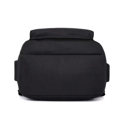 Stylish Black Nylon Backpack - Lightweight, High Quality, Large Capacity with Laptop Compartment, Adjustable Straps & Mesh Pockets for School, Travel, and Work