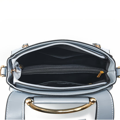 Elegant Pink Women's Handbag - Luxury Crossbody & Shoulder Bag with Golden-Tone Hardware, Magnetic Closure, and Stylish Bow Accent, Travel Crossbody Bag | Structured Design | Textured Surface