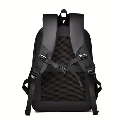 1pc Wear-Resistant Men'S Large Capacity Backpack - Travel, College, Sports, Holiday Essentials with Lightweight Adjustable Shoulder Straps, Zipper Closure, and Solid Colors, Nylon, Business Casua