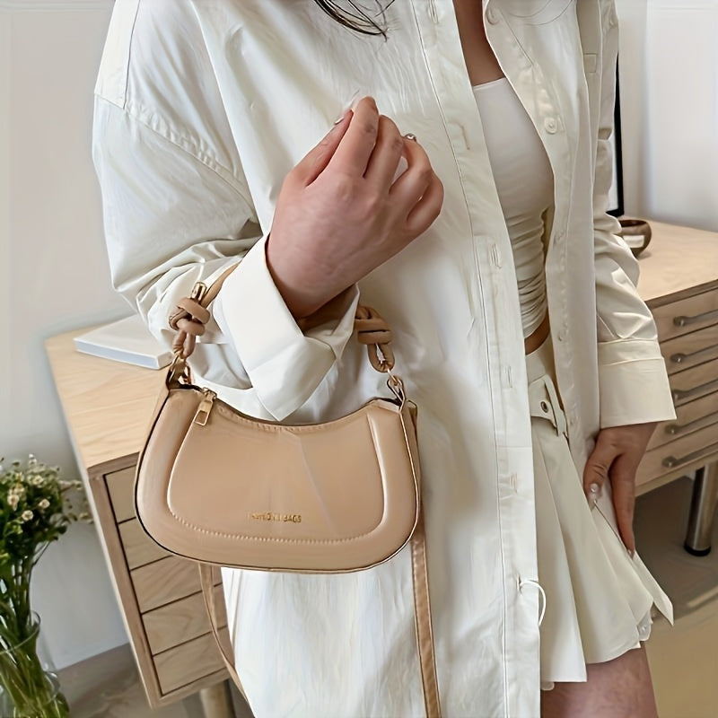 Fashion Solid Color Mini Crossbody Bag for Girls - Durable, Lightweight with Adjustable Shoulder Strap, Zipper Closure - Perfect for Daily Commute and Party Use, Ideal Gift for Friends, Family, and Special Occasions, Daily Co