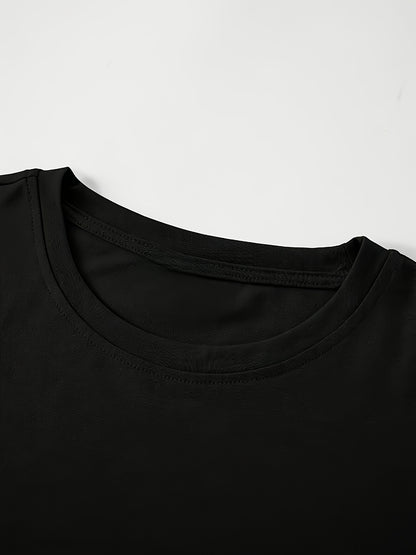 Men's Heavyweight 180gsm Cotton T-Shirt - Dark Gray Crew Neck Tee with Bold "Boston" Print, All-Season Everyday & Formal Shirt for Men - Machine Washable Luxury Casual Top, Versatile Clothing, Modern Design, Premium Fabric, S