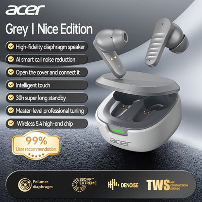 30 ժամյա անլար ականջակալներ Acer OHR503 Mini Sport անլար ականջակալներ | Անլար ստերեո, երկար 30 ժամյա սպասման ռեժիմ, աղմուկի մարում, հարմարավետ կրելու համար | Համընդհանուր չափս, վերջին մոդել, հպումային կառավարում