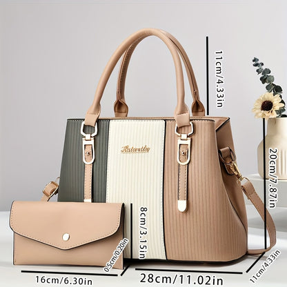 Stylish And Versatile Women'S Bag, Large Capacity Mom Bag, Simple Letter Texture, Color Matching, Handbag, Multi Set, Set, Thank You for The Gift, Give to Your Girlfriend