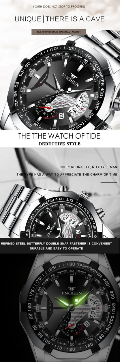 Men's Large Dial Watch, Creative Calendar Wrist Watch