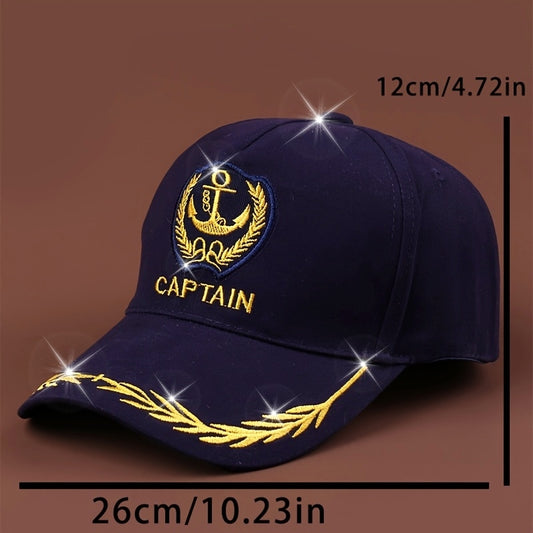 One Fashionable Casual Boat Anchor Baseball Cap Unisex Hat Adjustable Outdoor Portable Visor