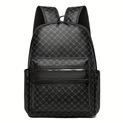 Men's Professional Laptop Backpack - Large Capacity Business Travel Backpack with 39.62cm Laptop Compartment, Multiple Zippered Pockets - Durable Backpack for Work, School, College - Elegant Brown Accent Design - Compatible w