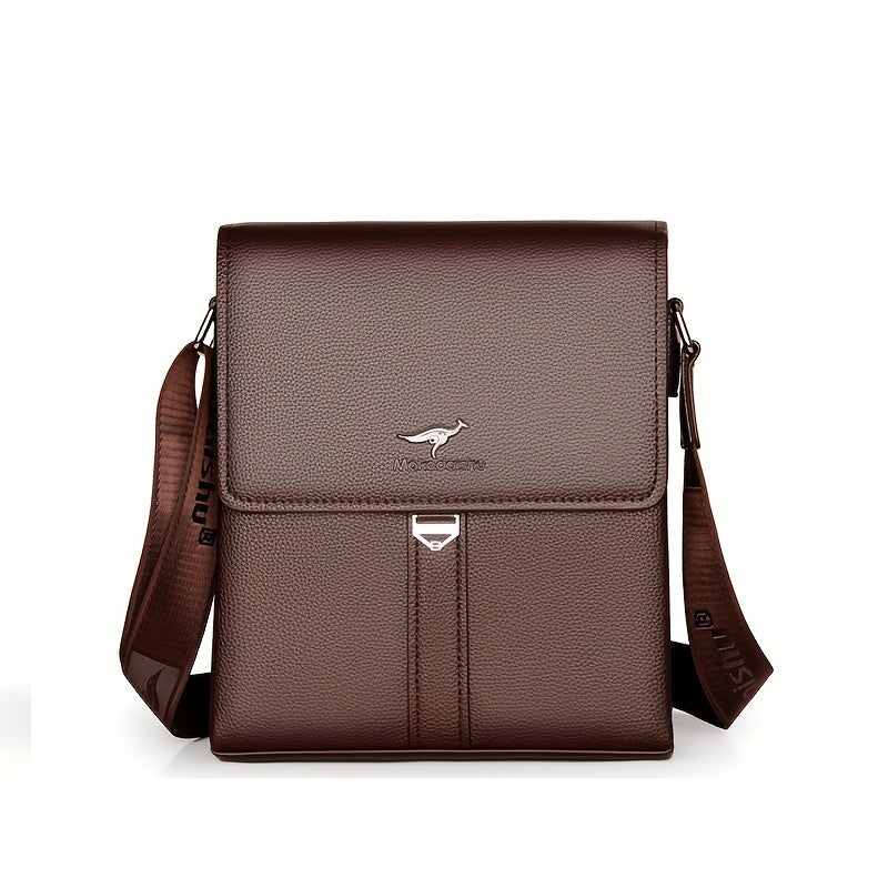 [Compact Size] Men's Crossbody Bag, Trendy Business Briefcase, Shoulder Messenger Bag for Travel and Work, Professional Document Carrier | Minimalist Briefcase | Secure Zip Closure