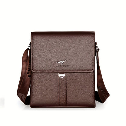 [Compact Size] Men's Crossbody Bag, Trendy Business Briefcase, Shoulder Messenger Bag for Travel and Work, Professional Document Carrier | Minimalist Briefcase | Secure Zip Closure