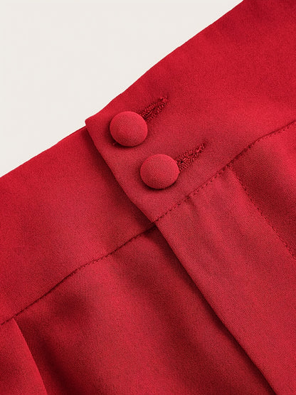 Two-piece Set of High-waisted Wide-leg Pants