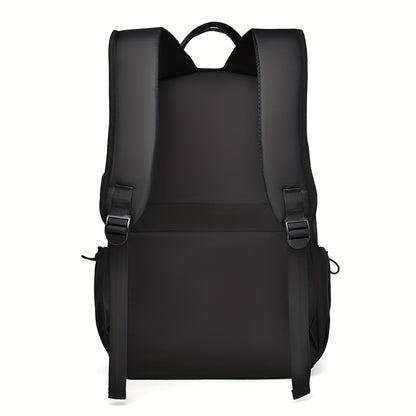 Men's Sporty Large Capacity Backpack - Durable High Quality Laptop Bag for Commuting, Travel & School, Black with Ergonomic Padded Shoulder Straps & Multiple Compartments, Travel Backpack