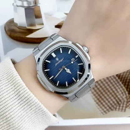 POEDAGAR New Men's Watch With Luminous Calendar, Trendy For Students, Cool And Hot Sale Quartz Wristwatch