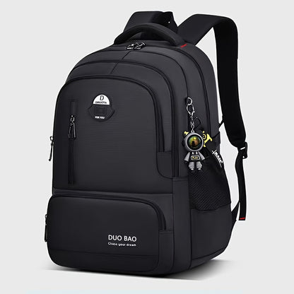 1pc DUO BAO High-Quality Knapsack - Stylish Gray & Black Backpack with 6 Large Compartments, Durable Oxford Fabric, Ideal for School, Travel, and Fitness, Casual Style, Travel Backpack | Stylish Backpack | Durable Backpack